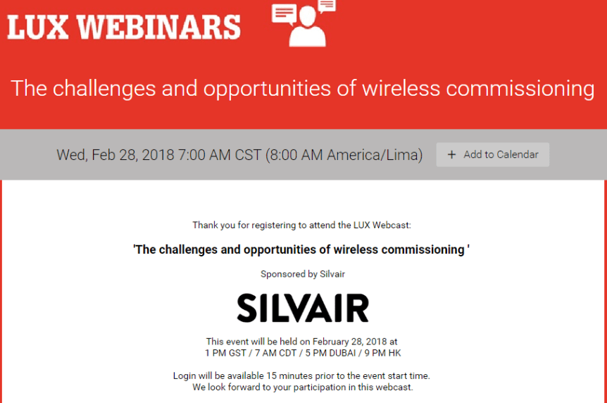 Webinar: The challenges and opportunities of wireless&nbsp;commissioning