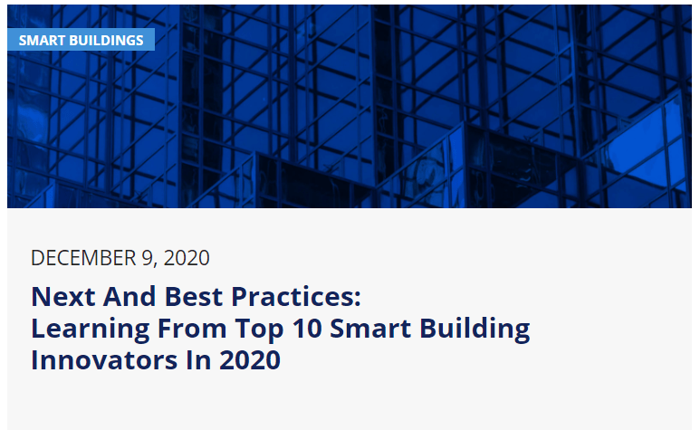 Webinar: Next and Best Practices – Aprendiendo de los 10 principales edificios inteligentes innovadores del&nbsp;2020
