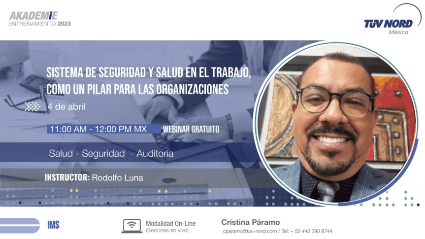 Webinar: Sistema de Seguridad y Salud en el Trabajo, como Pilar para las&nbsp;Organizaciones