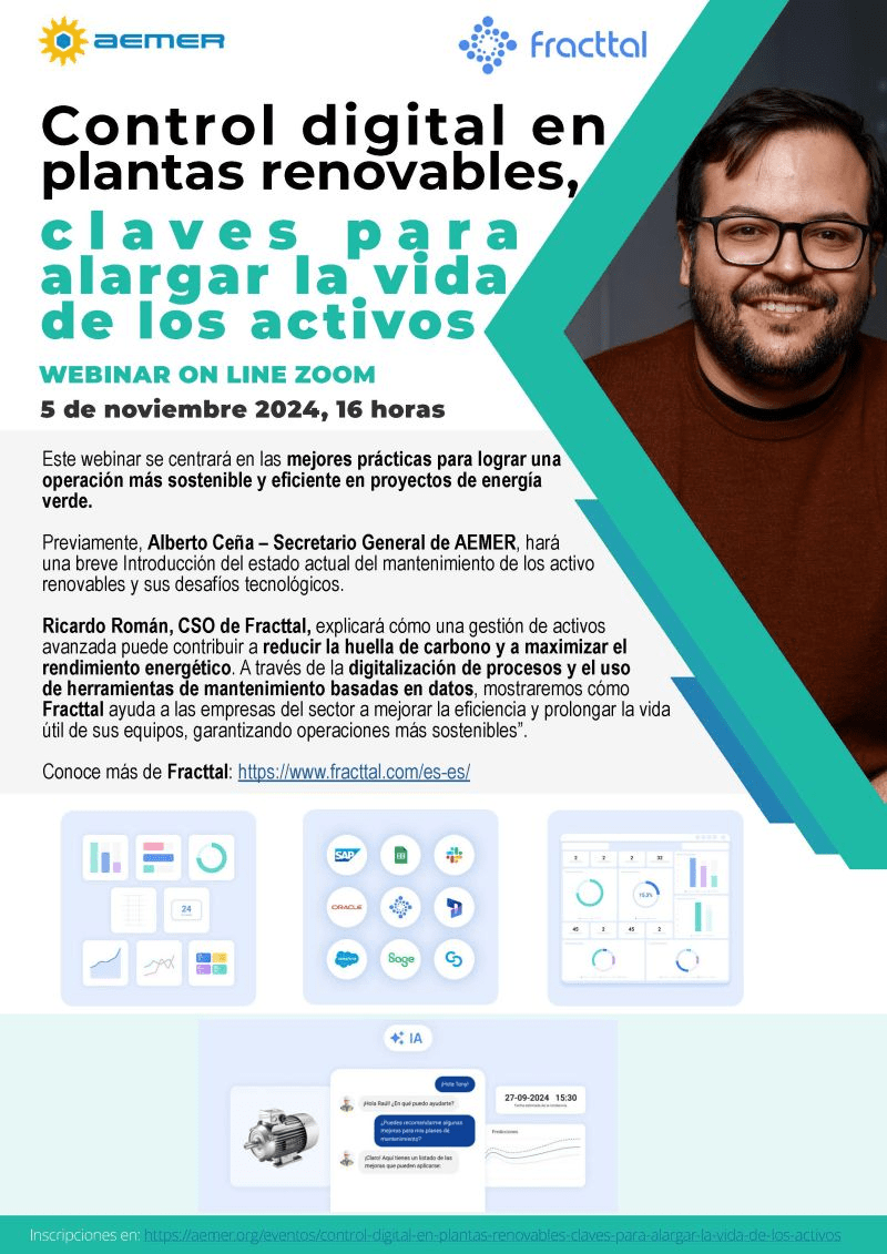 Webinar: Control digital en plantas renovables, claves para alargar la vida de los&nbsp;activos.