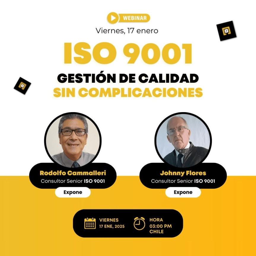 Webinar: ISO 9001 – Gestión de Calidad SIN&nbsp;Complicaciones